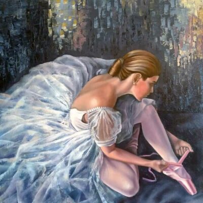 A-Ballerina's-Prelude-oil-painting-by Tanya-Jacobsz